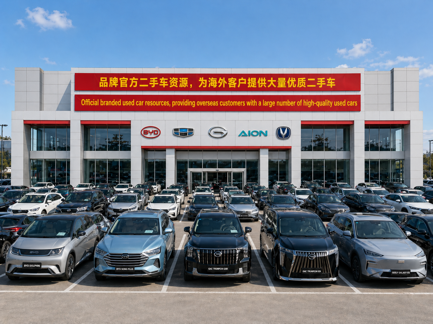 Chinese used vehicle market with available cars for export buyers